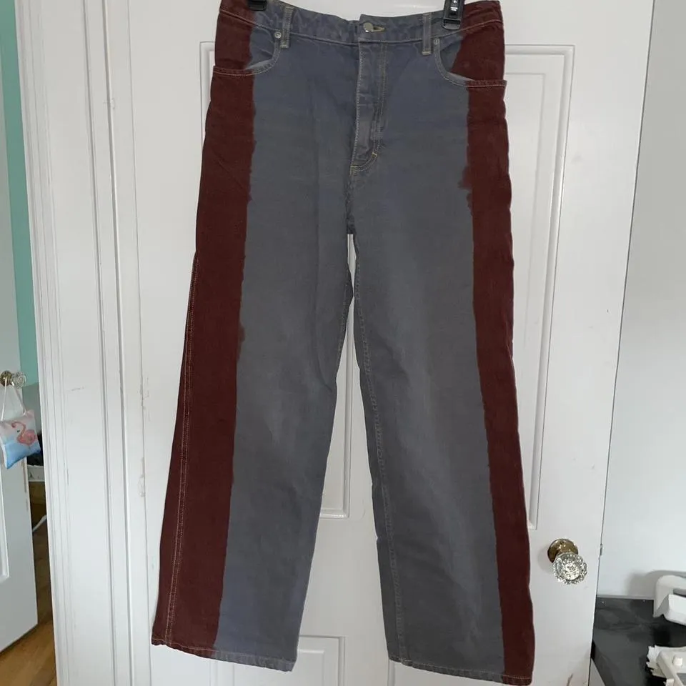 Eckhaus Latta Men's Blue and Red Jeans