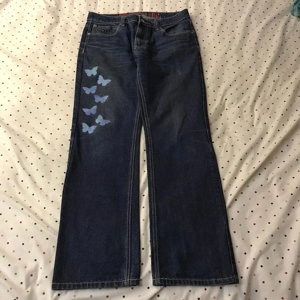 Ecko Unltd. Men's Navy and Blue Jeans