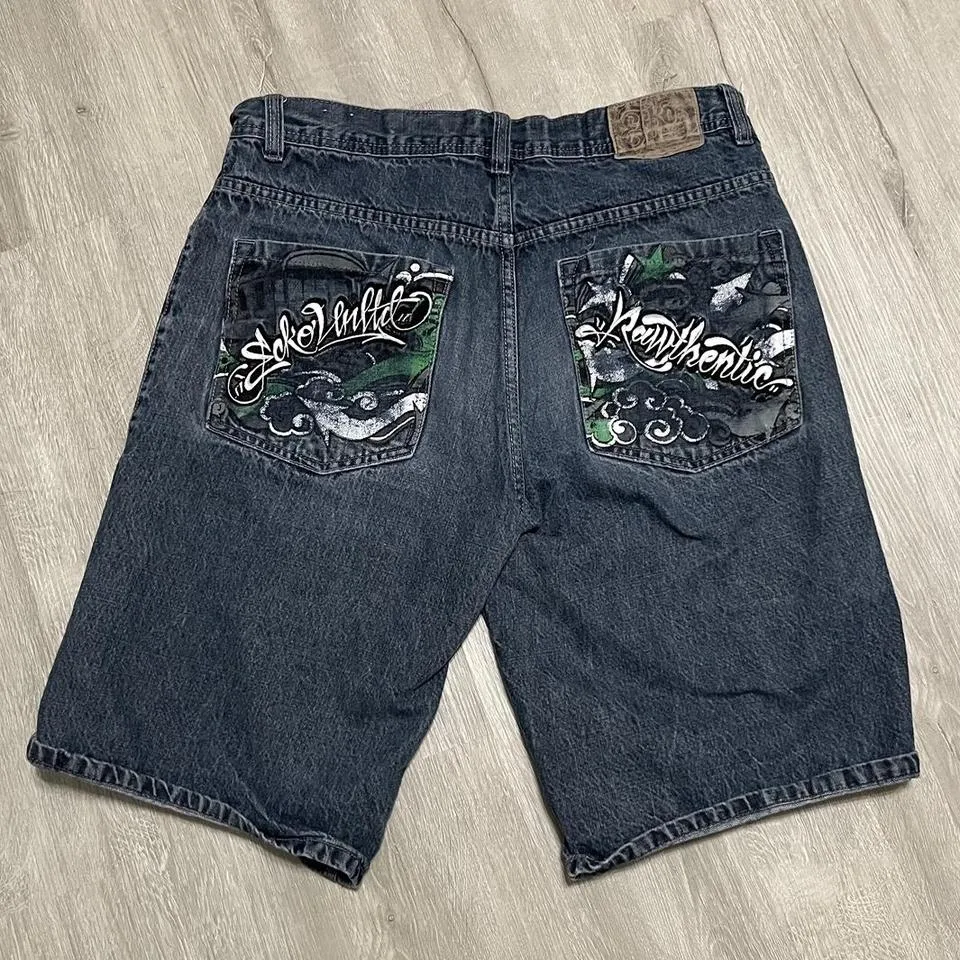 Ecko Unltd. Men's Blue and Green Jeans