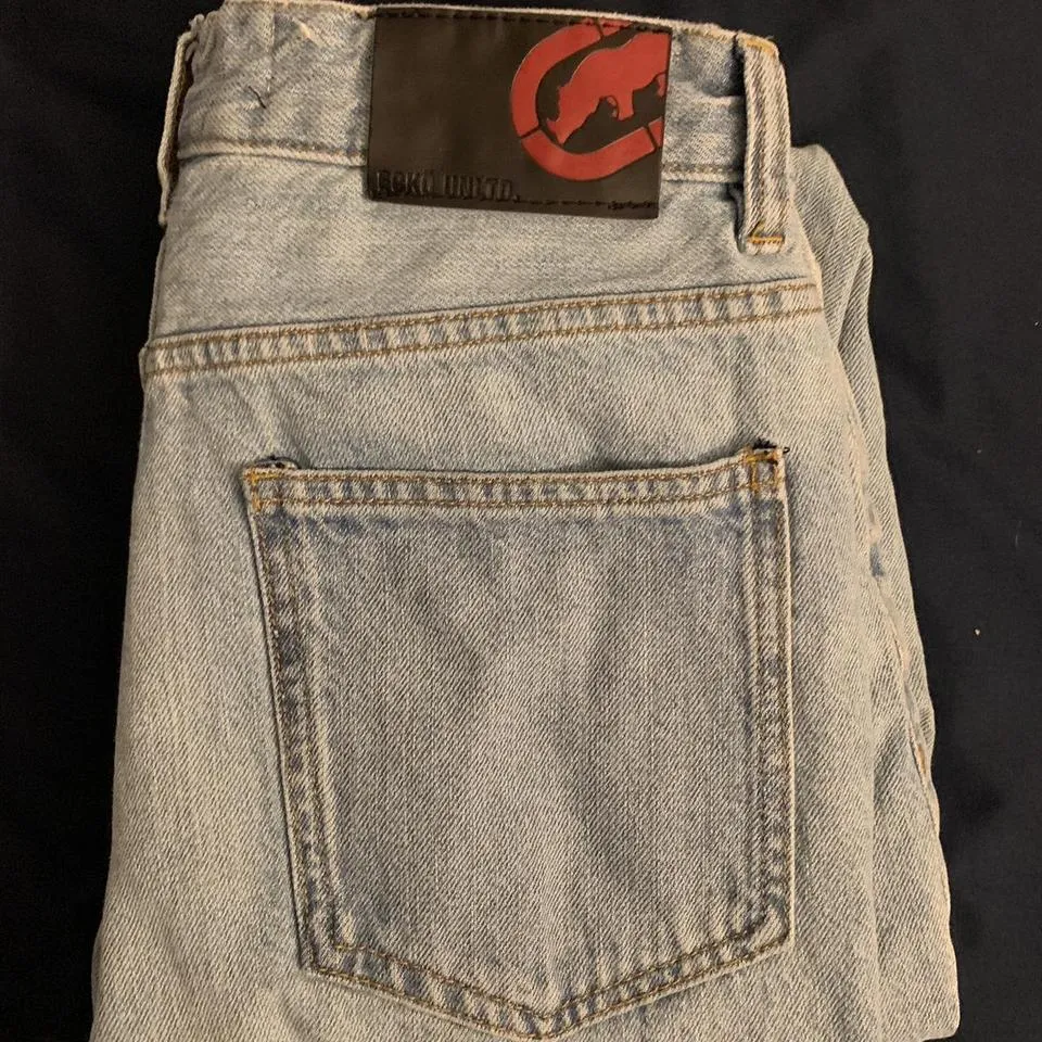 Ecko Unltd. Men's Blue and White Jeans