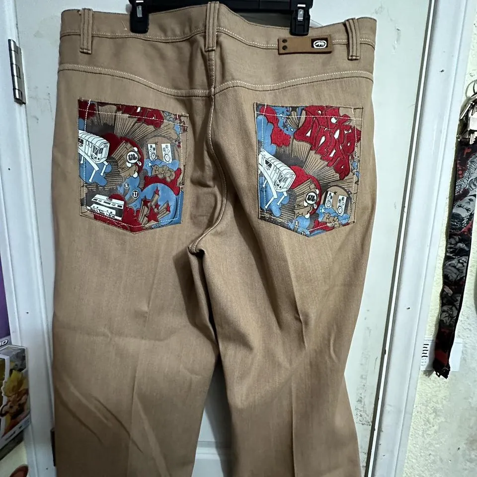 Ecko Unltd. Men's Brown and Red Jeans