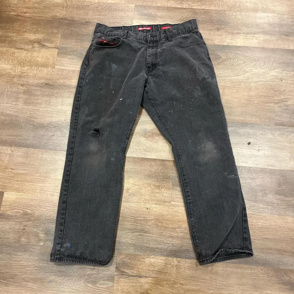 Ecko Unltd. Men's Red and Black Jeans