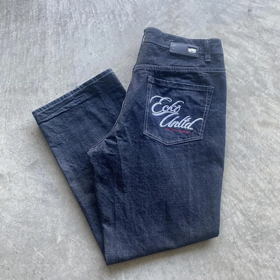Ecko Unltd. Men's Black and Red Jeans
