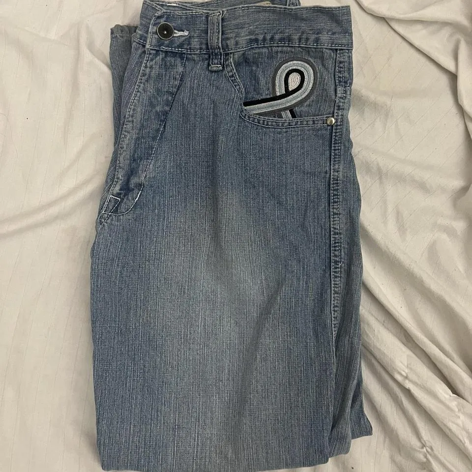 Ecko Unltd. Men's Blue and White Jeans