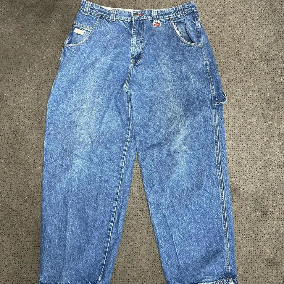 Ecko Unltd. Men's Blue and Red Jeans