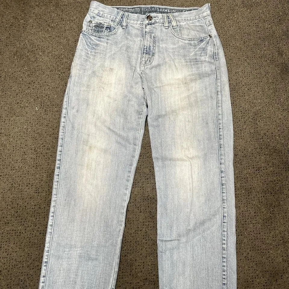 Ecko Unltd. Men's Blue and White Jeans