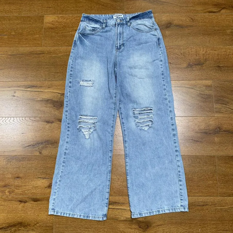 Ecko Unltd. Men's White and Blue Jeans