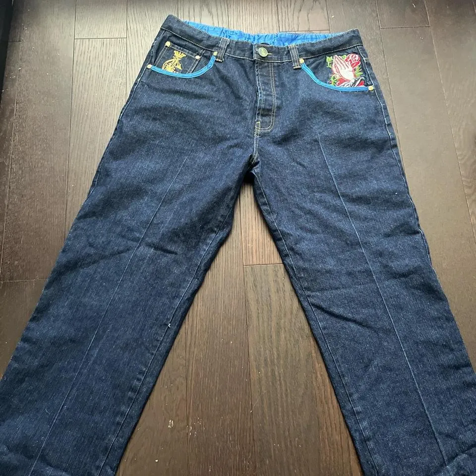 Ed Hardy Men's Blue and Navy Jeans