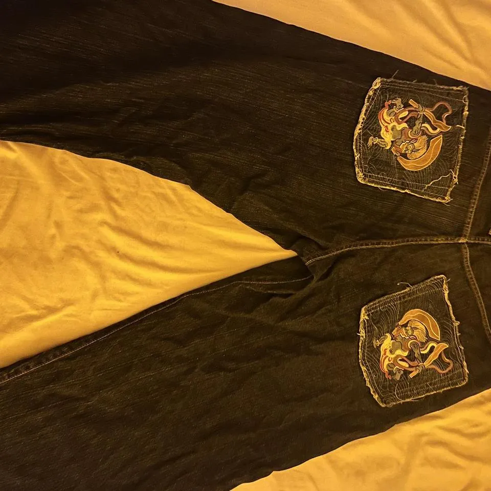 Ed Hardy Men's Blue and Navy Jeans
