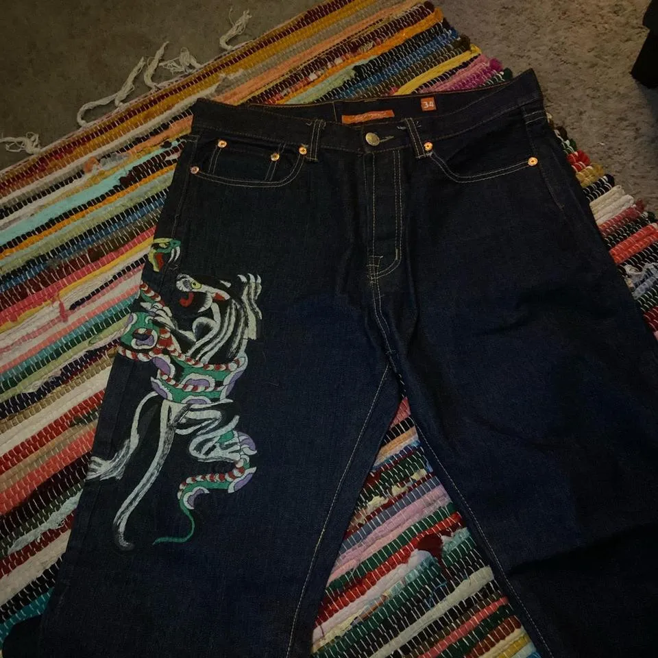 Ed Hardy Men's Navy Jeans