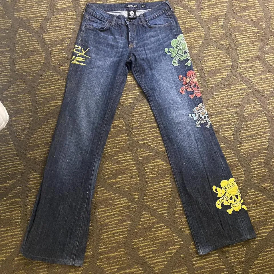 Ed Hardy Men's Blue and Navy Jeans