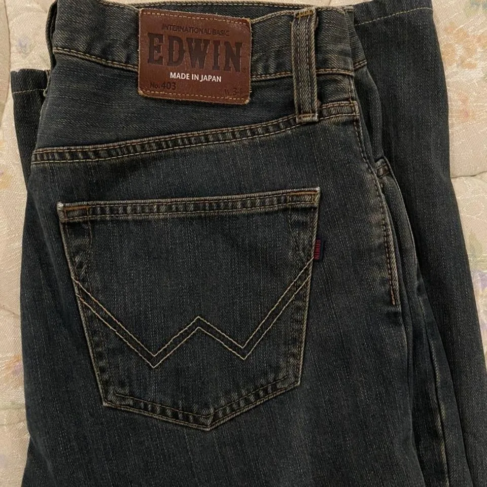 Edwin Men's Navy and Blue Jeans