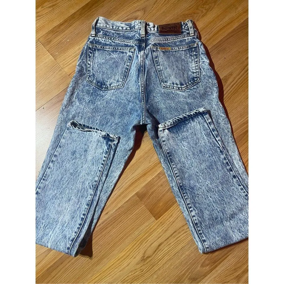 Edwin Men's White and Blue Jeans