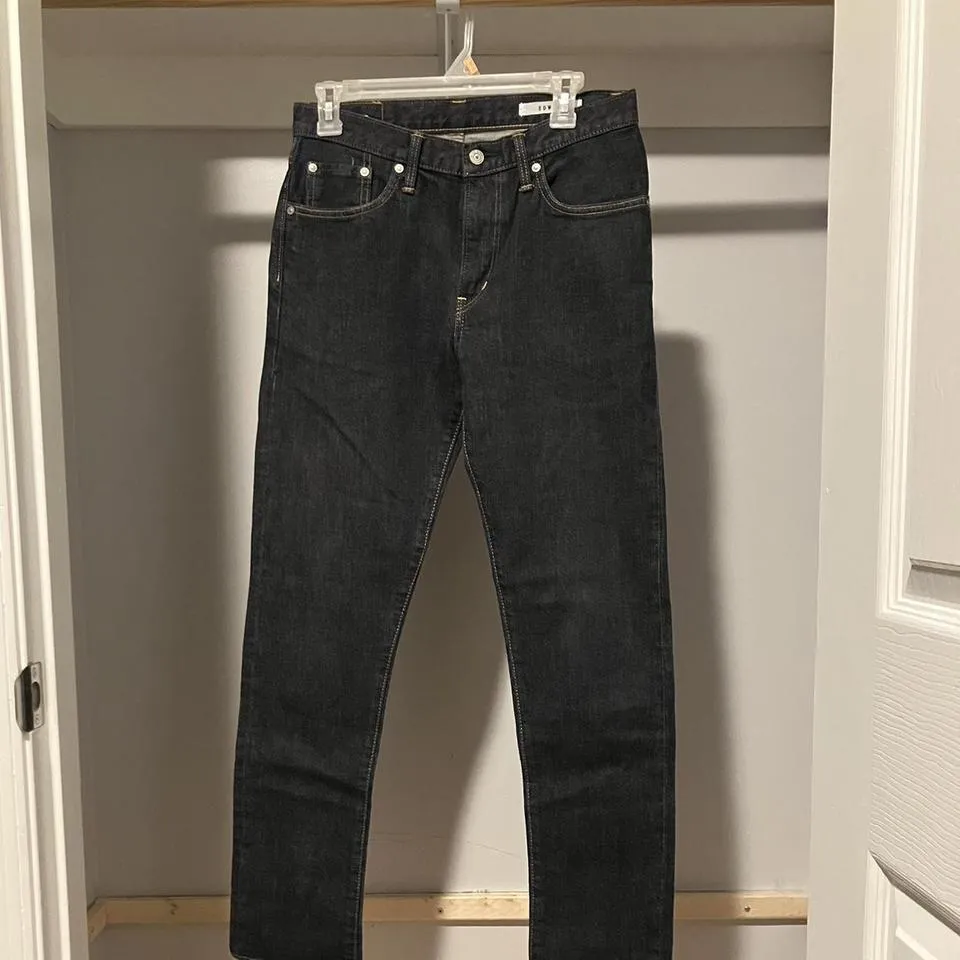 Edwin Men's Black and Navy Jeans