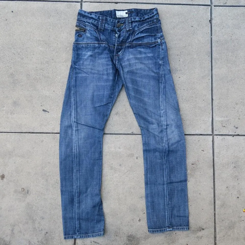 Energie Men's Blue and Brown Jeans