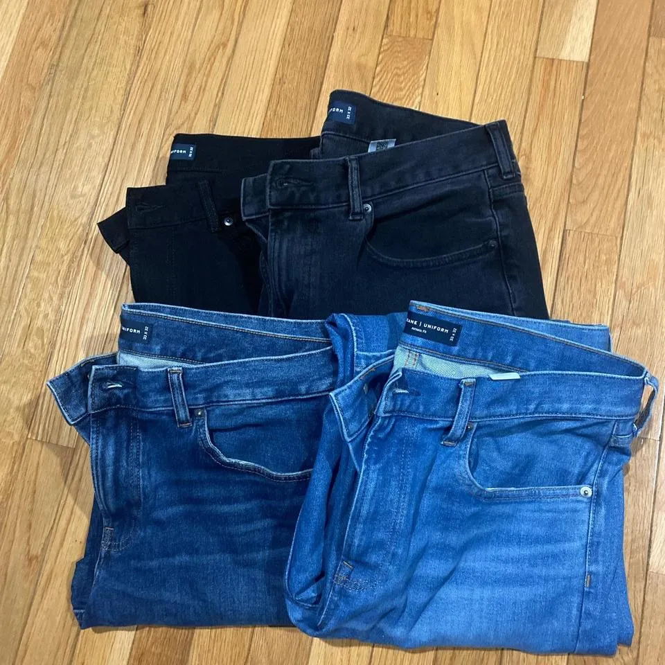 Everlane Men's Black and Blue Jeans