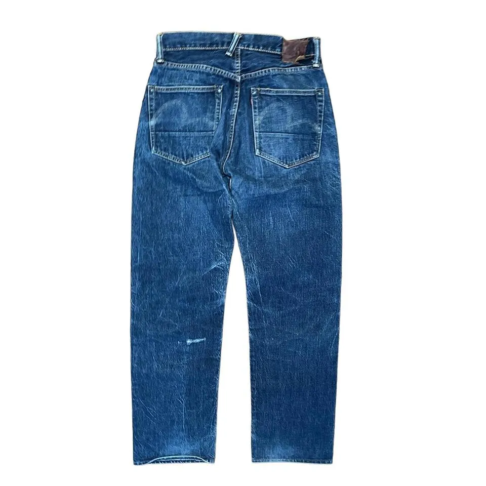 Evisu Men's Blue and White Jeans