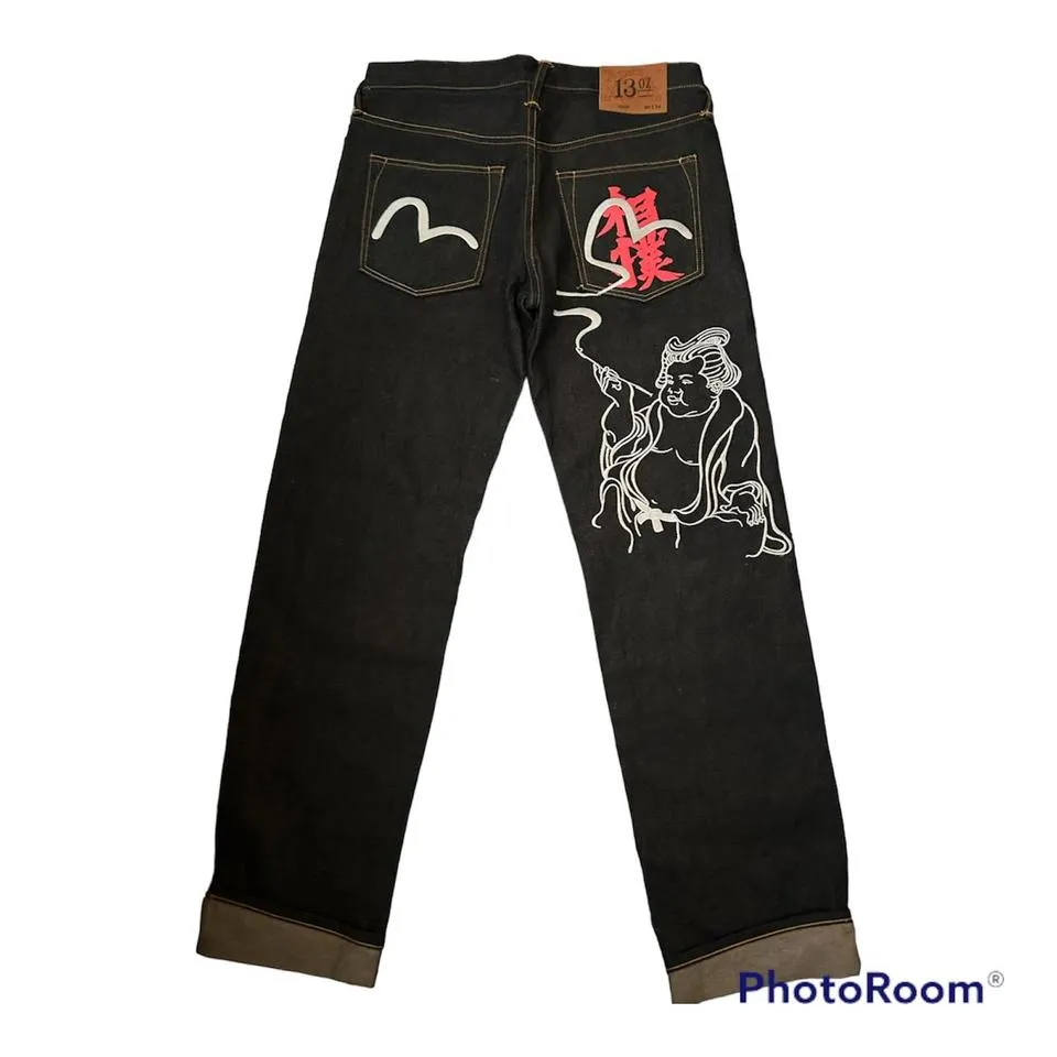 Evisu Men's Black Jeans