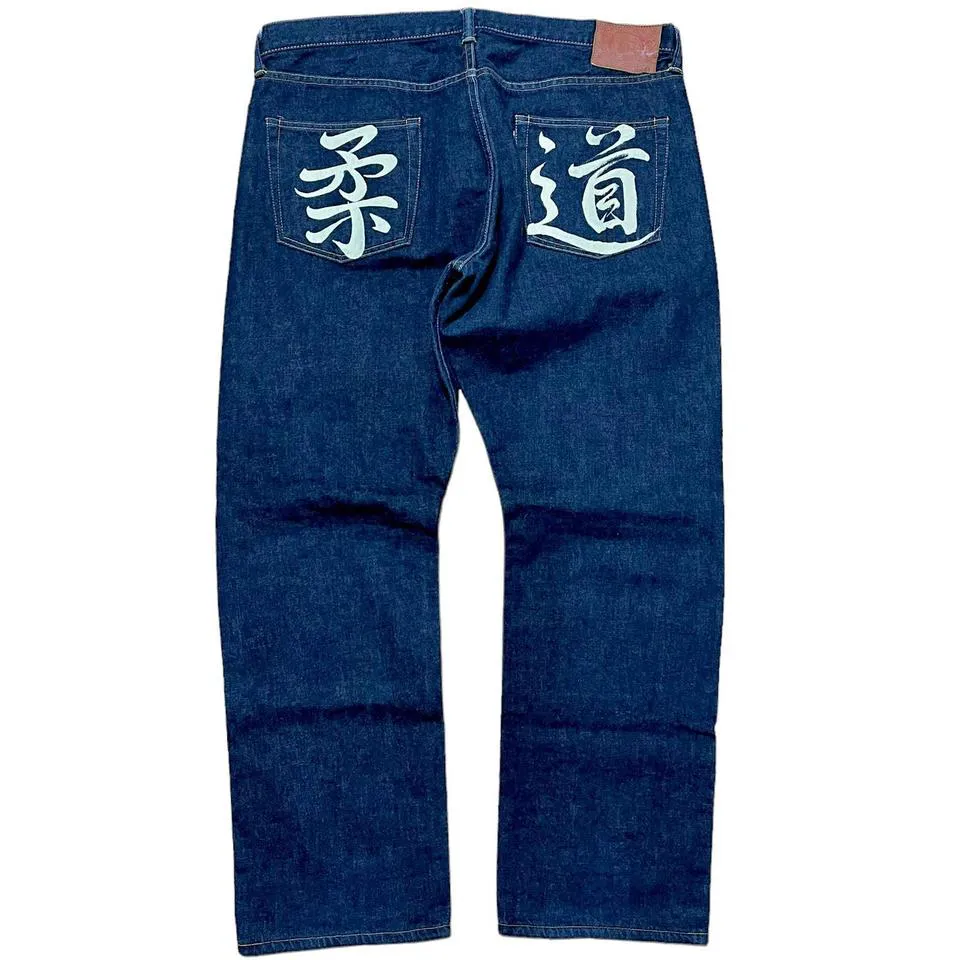 Evisu Men's Blue and White Jeans