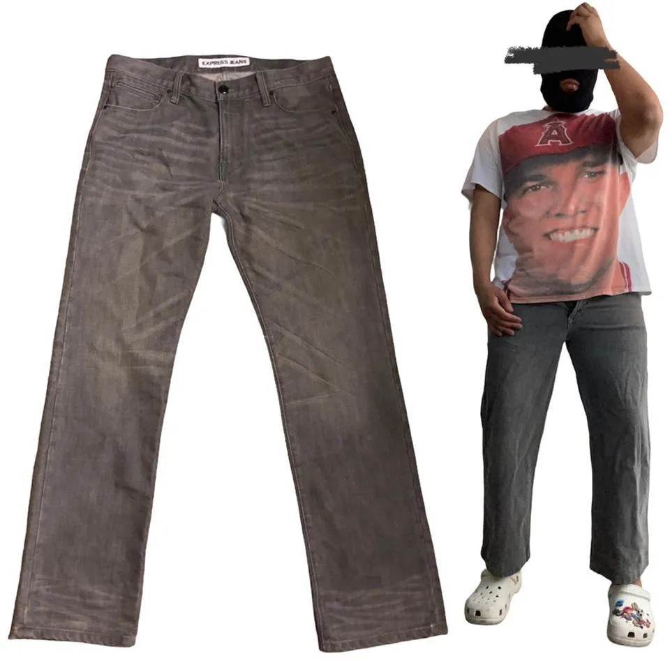 Express Men's Grey Jeans