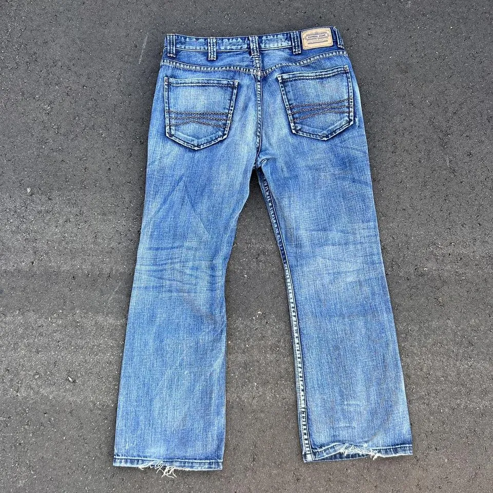 Express Men's Blue and White Jeans