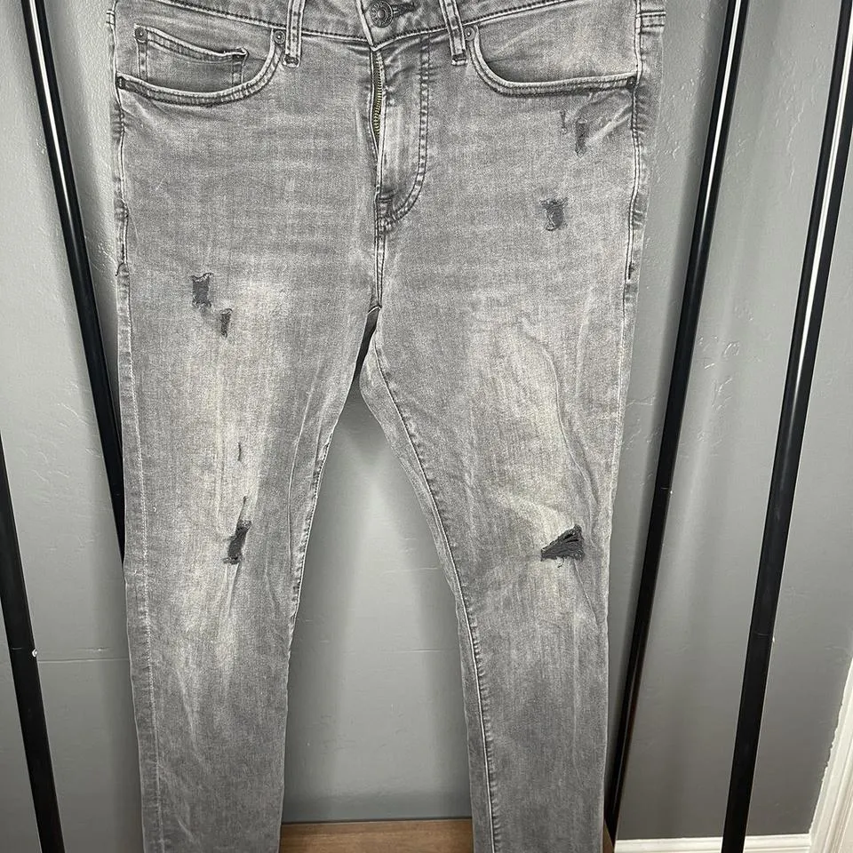 Express Men's Grey and Black Jeans