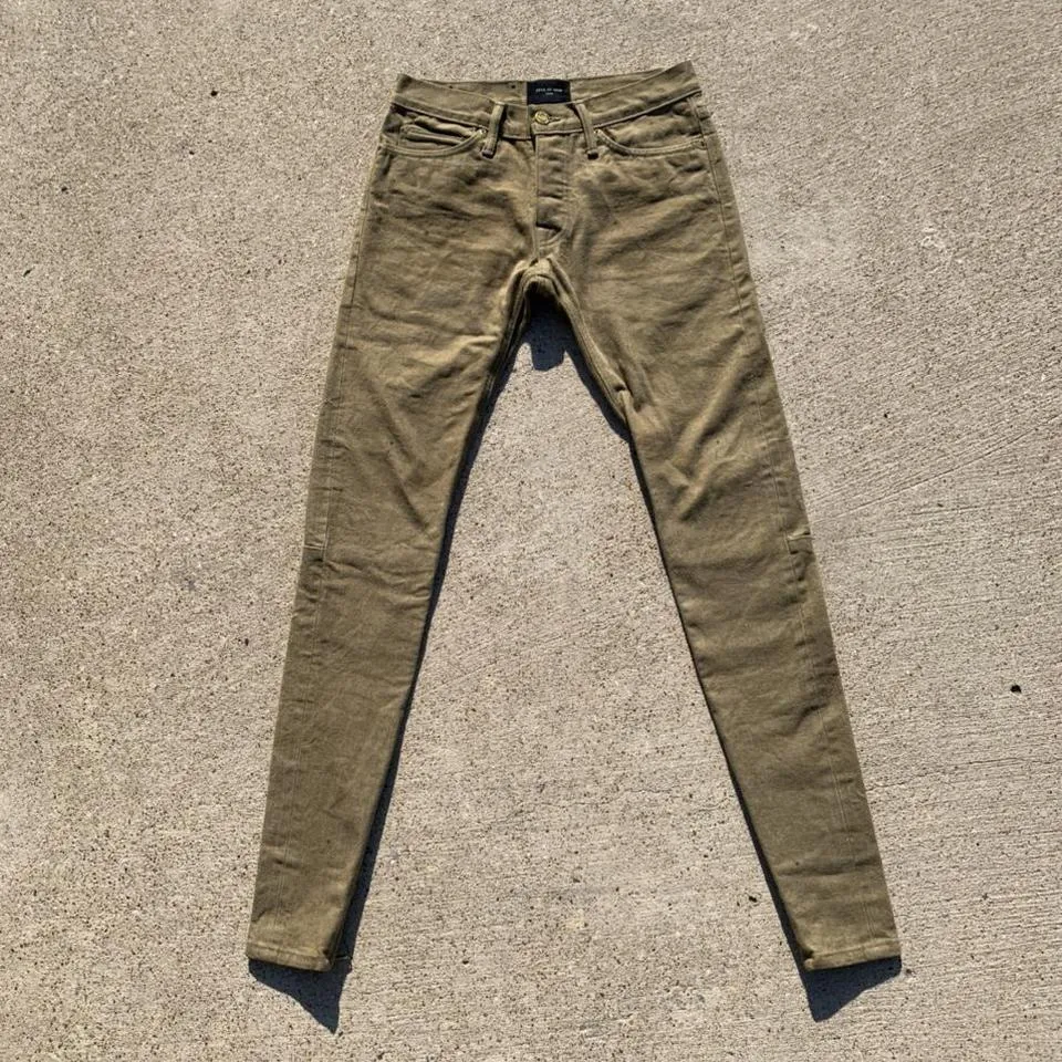 Fear of God Men's Khaki and Gold Jeans