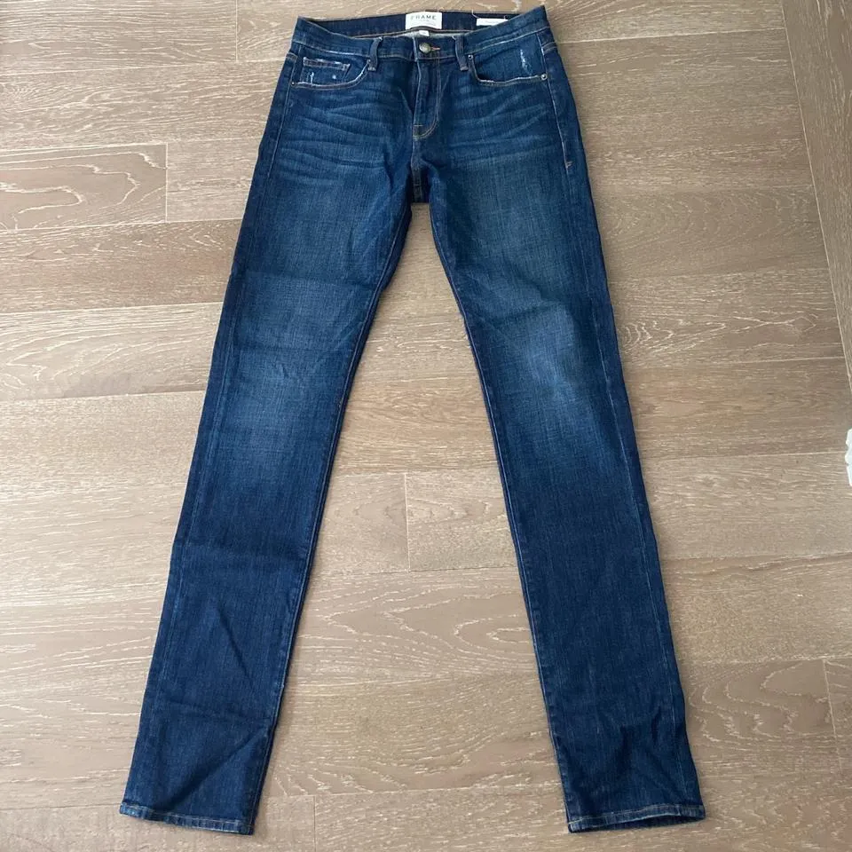 Frame Men's Blue and Navy Jeans