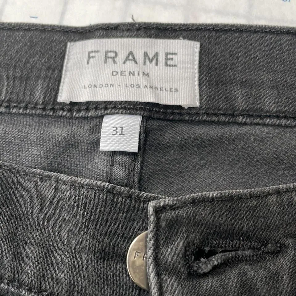 Frame Men's Grey and Black Jeans