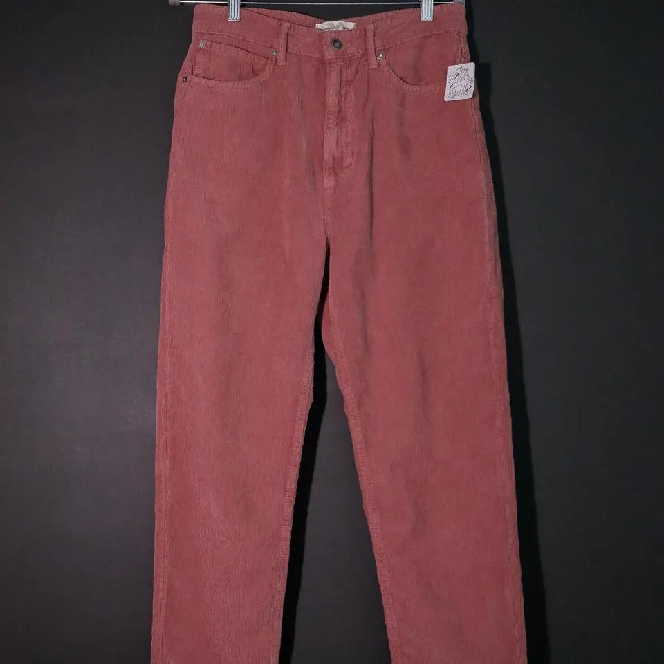 Free People Men's Burgundy and Pink Jeans