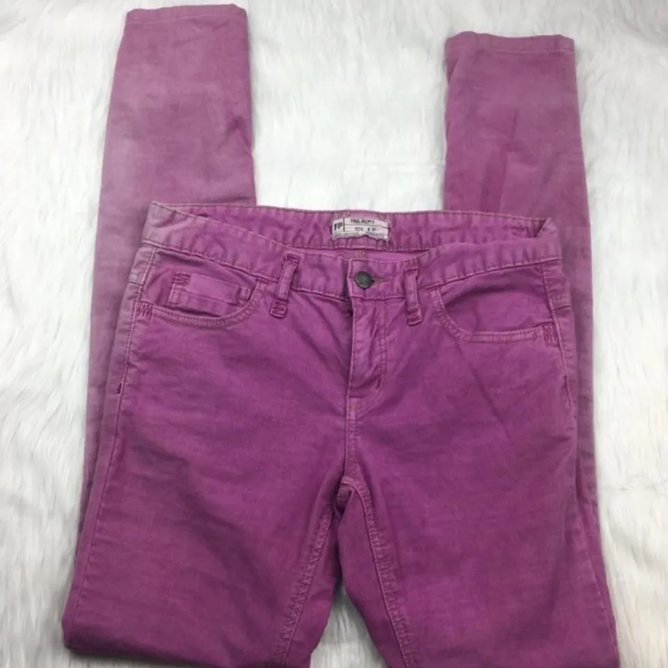 Free People Men's Pink and Purple Jeans
