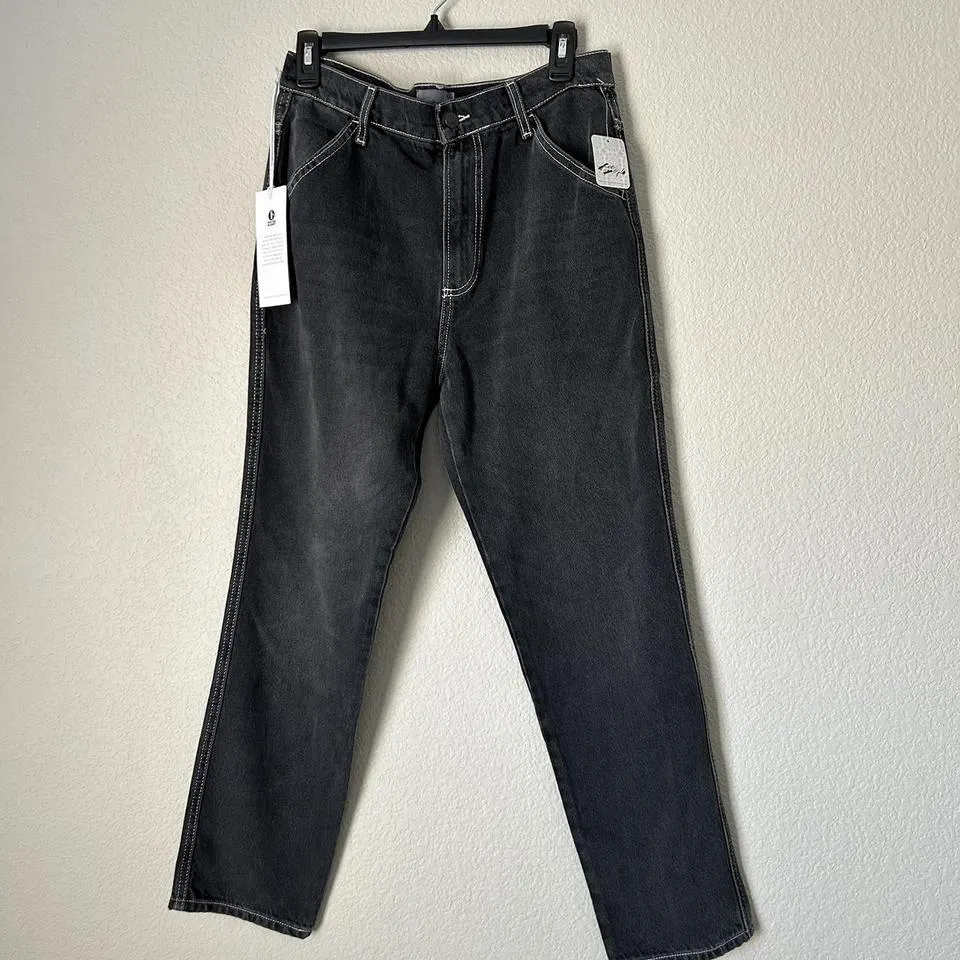 Free People Men's Black and Grey Jeans