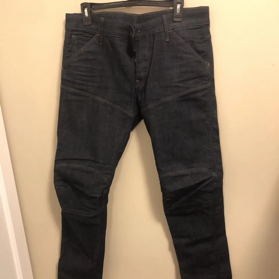 G-Star Men's Navy and Black Jeans