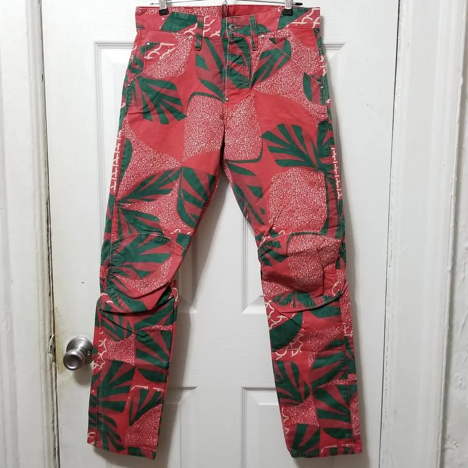 G-Star Men's Red and Green Jeans