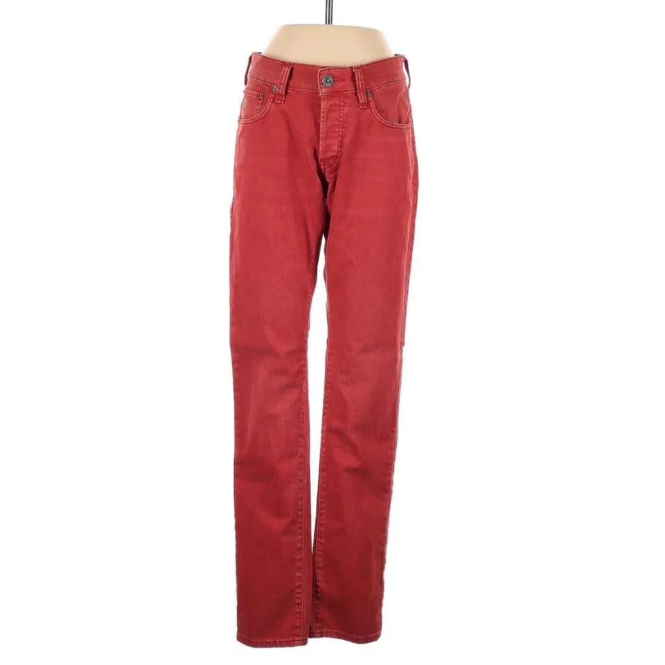 G-Star Men's Red and Burgundy Jeans