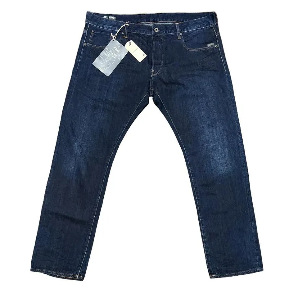 G-Star Men's Blue and Navy Jeans