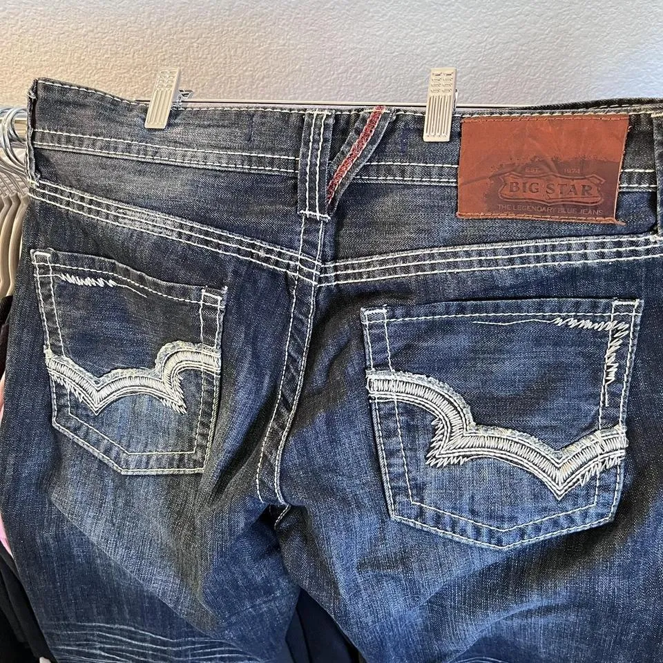 G-Star Men's Navy and Blue Jeans