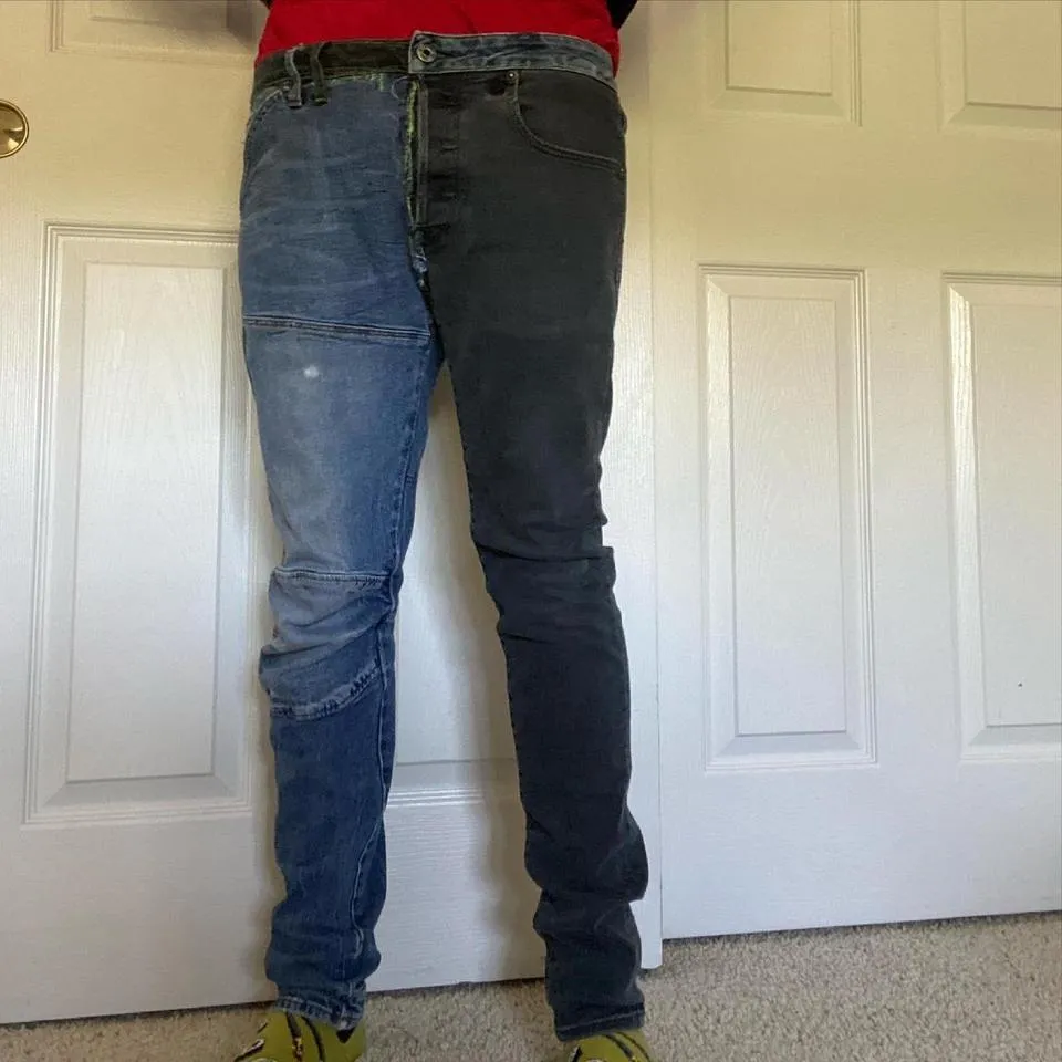 G-Star Men's Black and Blue Jeans