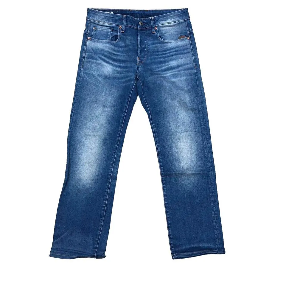 G-Star Men's Blue and Navy Jeans