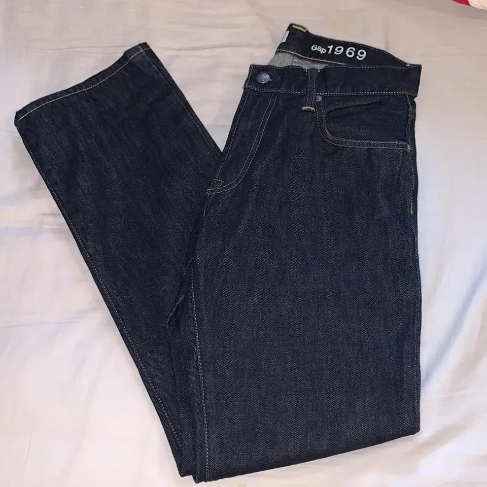 Gap Men's Navy and Blue Jeans