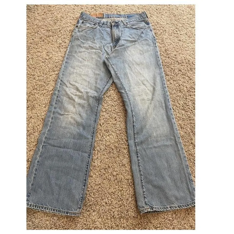Gap Men's Blue and White Jeans
