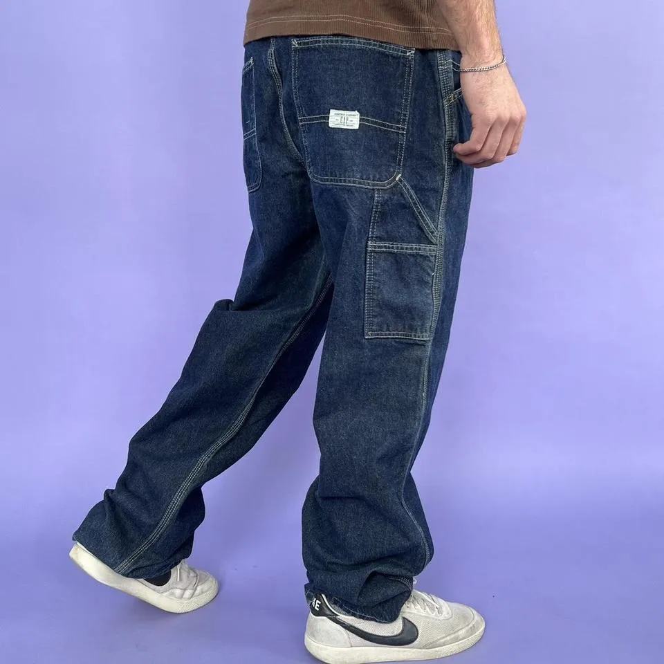 Gap Men's Navy and Blue Jeans