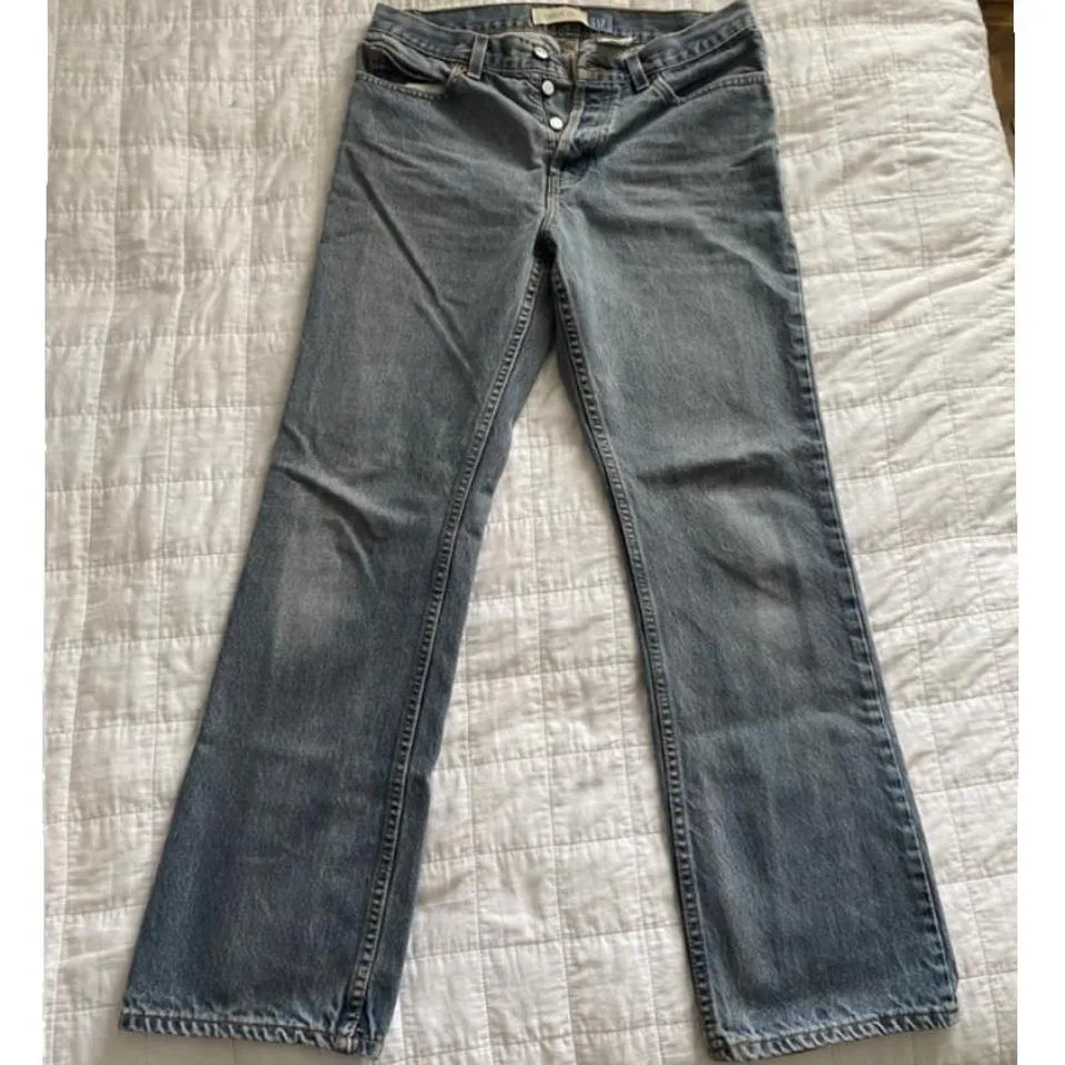 Gap Men's Grey and Blue Jeans