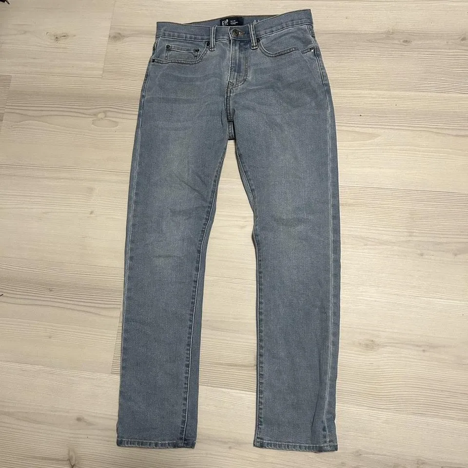 Gap Men's Blue and Grey Jeans