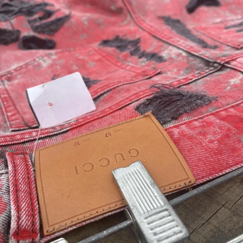 Gucci Men's Red Jeans