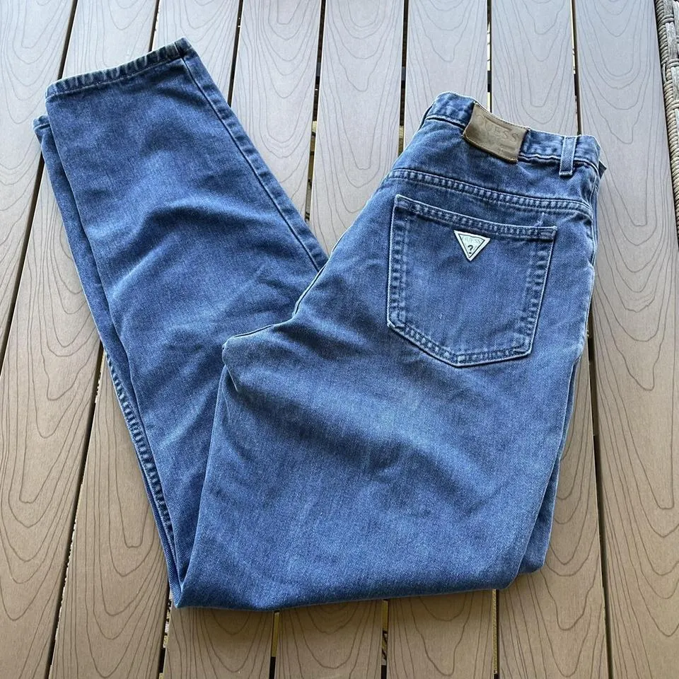 Guess Men's Blue and Green Jeans