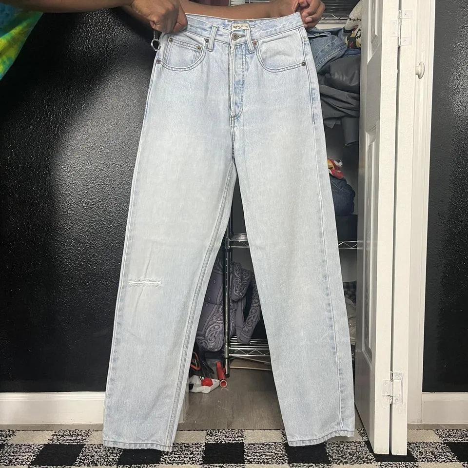 Guess Men's White and Blue Jeans