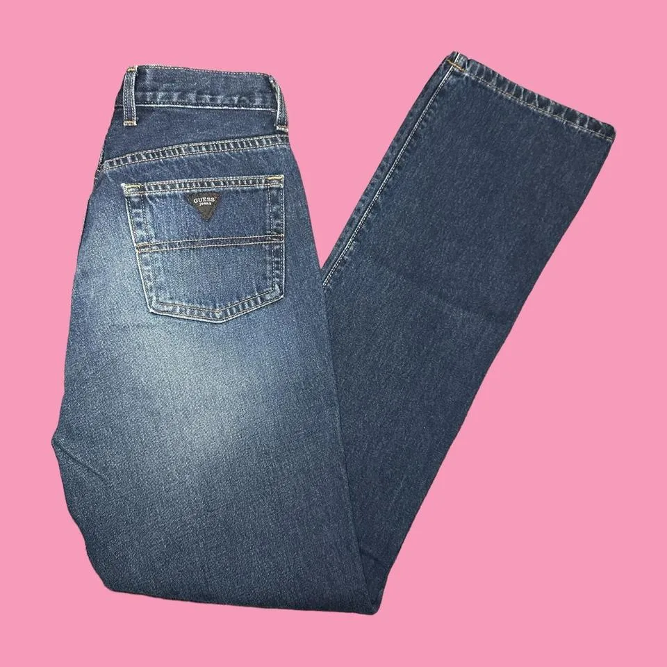 Guess Men's Navy and Blue Jeans