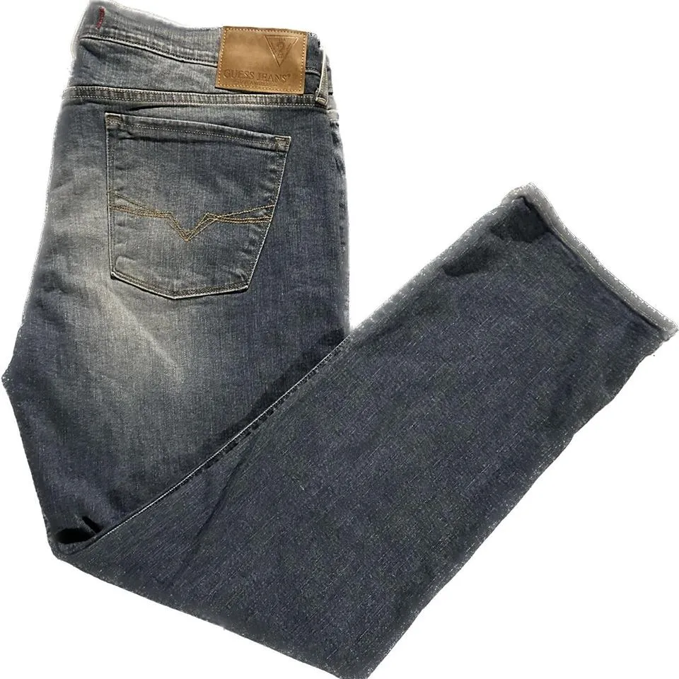 Guess Men's Navy and Blue Jeans