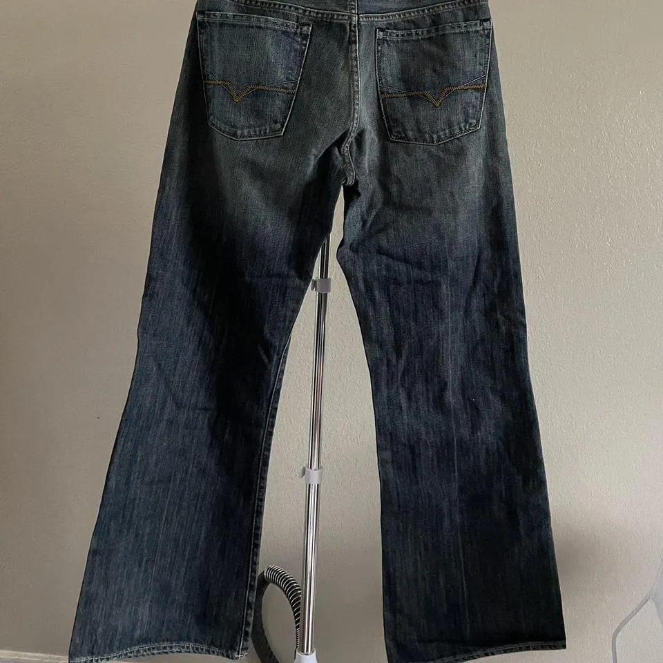 Guess Men's Black and Navy Jeans